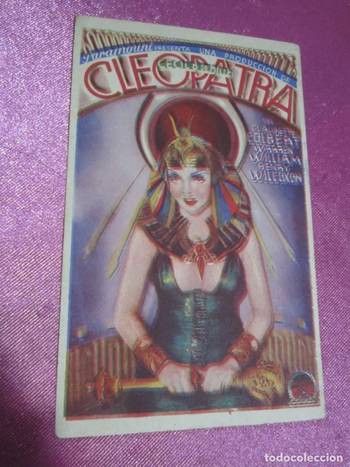 Cine: CLEOPATRA PROGRAMA DE CINE TARJETA . A&Ntilde;O 1935. C16 41 - Foto 2