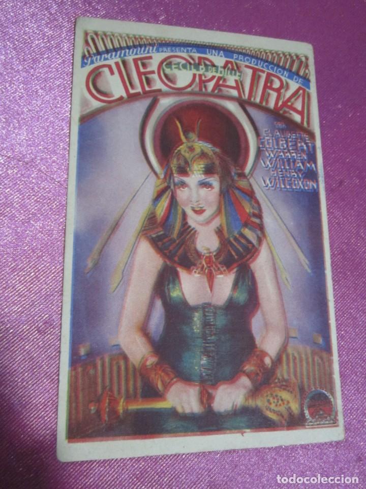 Cine: CLEOPATRA PROGRAMA DE CINE TARJETA . A&Ntilde;O 1935. C16 41 - Foto 3