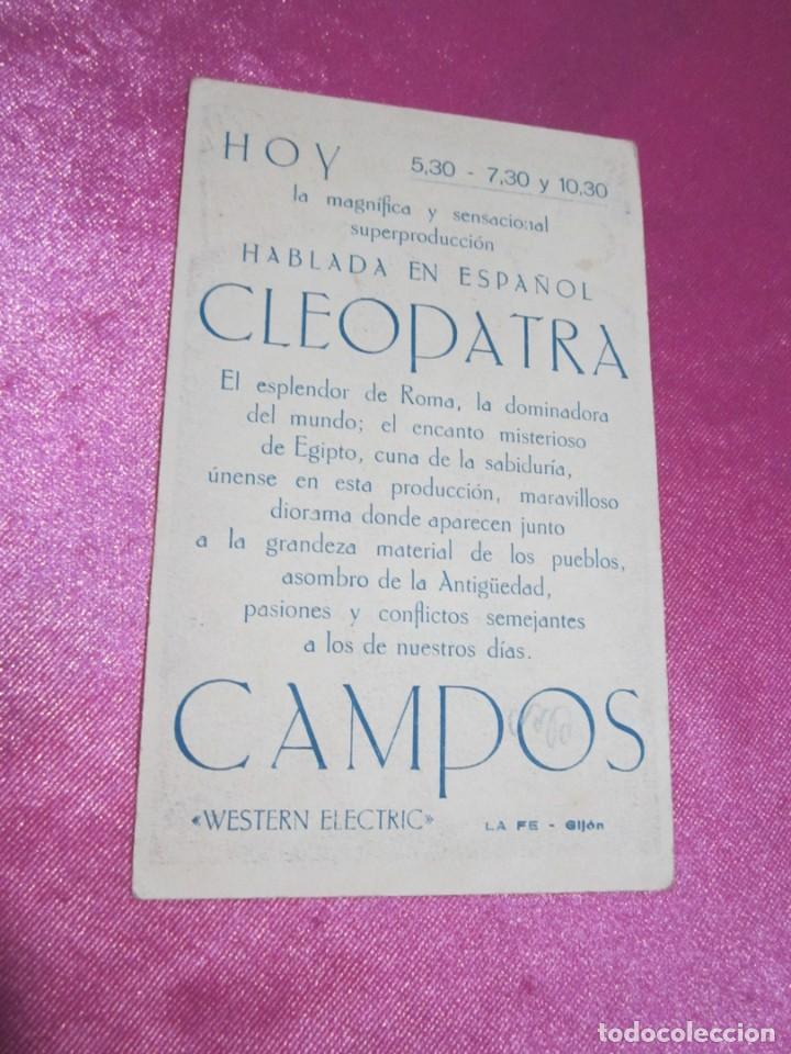Cine: CLEOPATRA PROGRAMA DE CINE TARJETA . A&Ntilde;O 1935. C16 41 - Foto 5