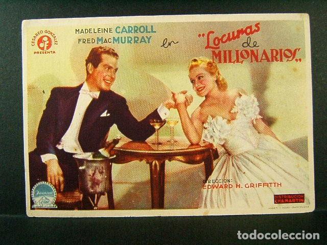 Kino: LOCURAS DE MILLONARIOS-EDWARD H. GRIFFITTH-MADELEINE CARROLL-FRED MACMURRAY-CINE ORIENTE-GERONA-1944