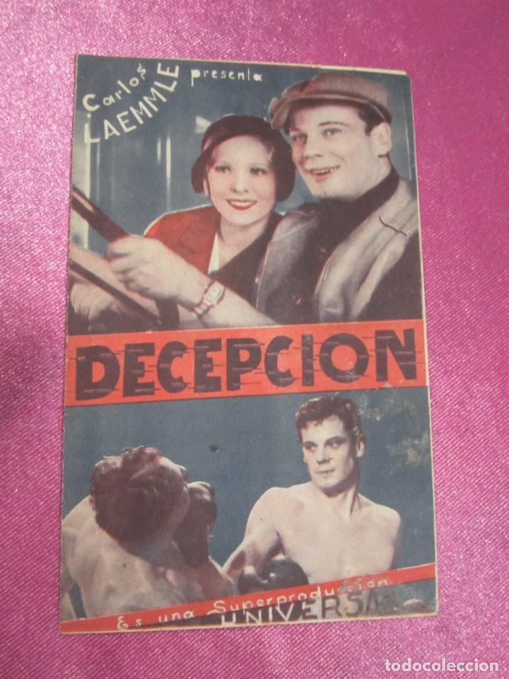 Cine: DECEPCION  CARLOS LAEMMLE  PROGRAMA DE CINE DOBLE - Foto 3