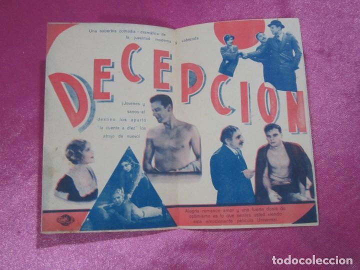 Cine: DECEPCION  CARLOS LAEMMLE  PROGRAMA DE CINE DOBLE - Foto 4