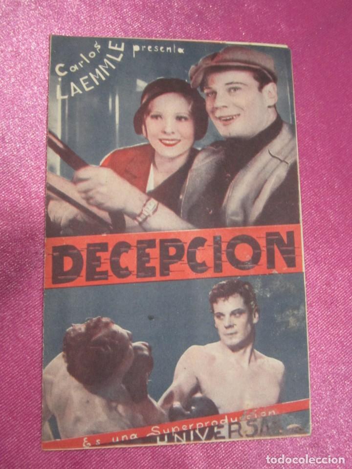Cine: DECEPCION  CARLOS LAEMMLE  PROGRAMA DE CINE DOBLE - Foto 5
