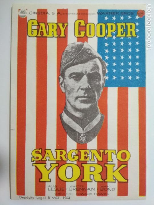 Kino: SARGENTO YORK CON GARY COOPER, A&Ntilde;OS 60, SIN PUBLICIDAD