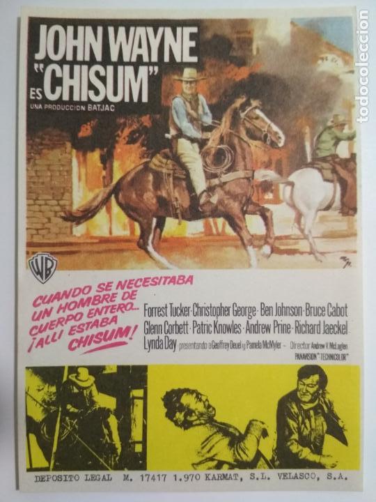 Kino: CHISUM CON JOHN WAYNE, A&Ntilde;OS 70, SIN PUBLICIDAD