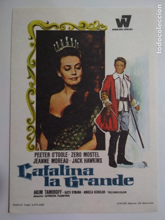  Flyers Publicitaires de films Anciens: CATALINA LA GRANDE CON PETER O'TOOLE, A&Ntilde;OS 70, SIN PUBLICIDAD