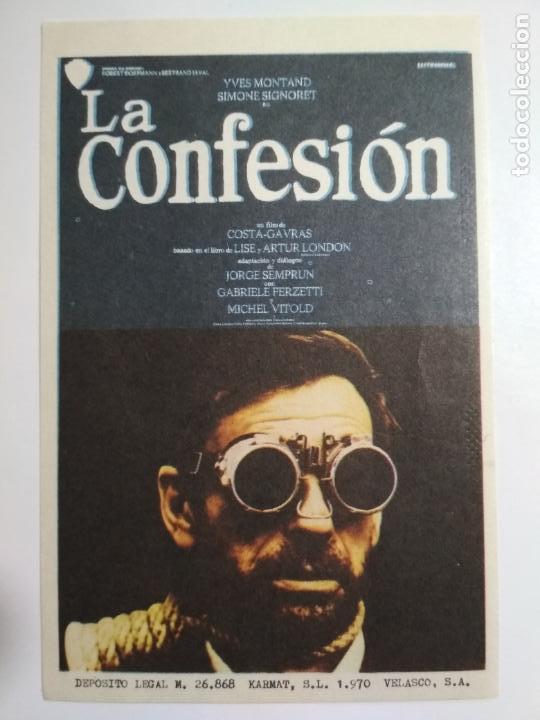  Flyers Publicitaires de films Anciens: LA CONFESION CON YVES MONTAND, A&Ntilde;OS 60, SIN PUBLICIDAD