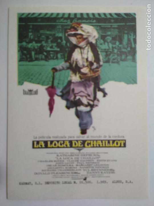  Flyers Publicitaires de films Anciens: LA LOCA DE CHAILLOT CON KATHARINE HEPBURN, A&Ntilde;OS 60, SIN PUBLICIDAD