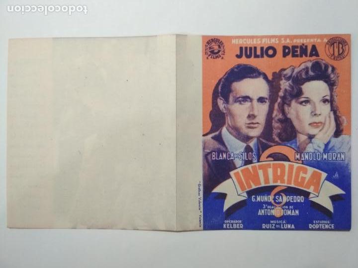  Flyers Publicitaires de films Anciens: INTRIGA CON JULIO PE&Ntilde;A, A&Ntilde;OS 60, SIN PUBLICIDAD