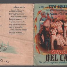 Folhetos de mão de filmes antigos de cinema: AMAPOLA DEL CAMINO - PROGRAMA DOBLE REY SORIA FILMS SIN PUBLICIDAD RF-1906. Lote 143131350