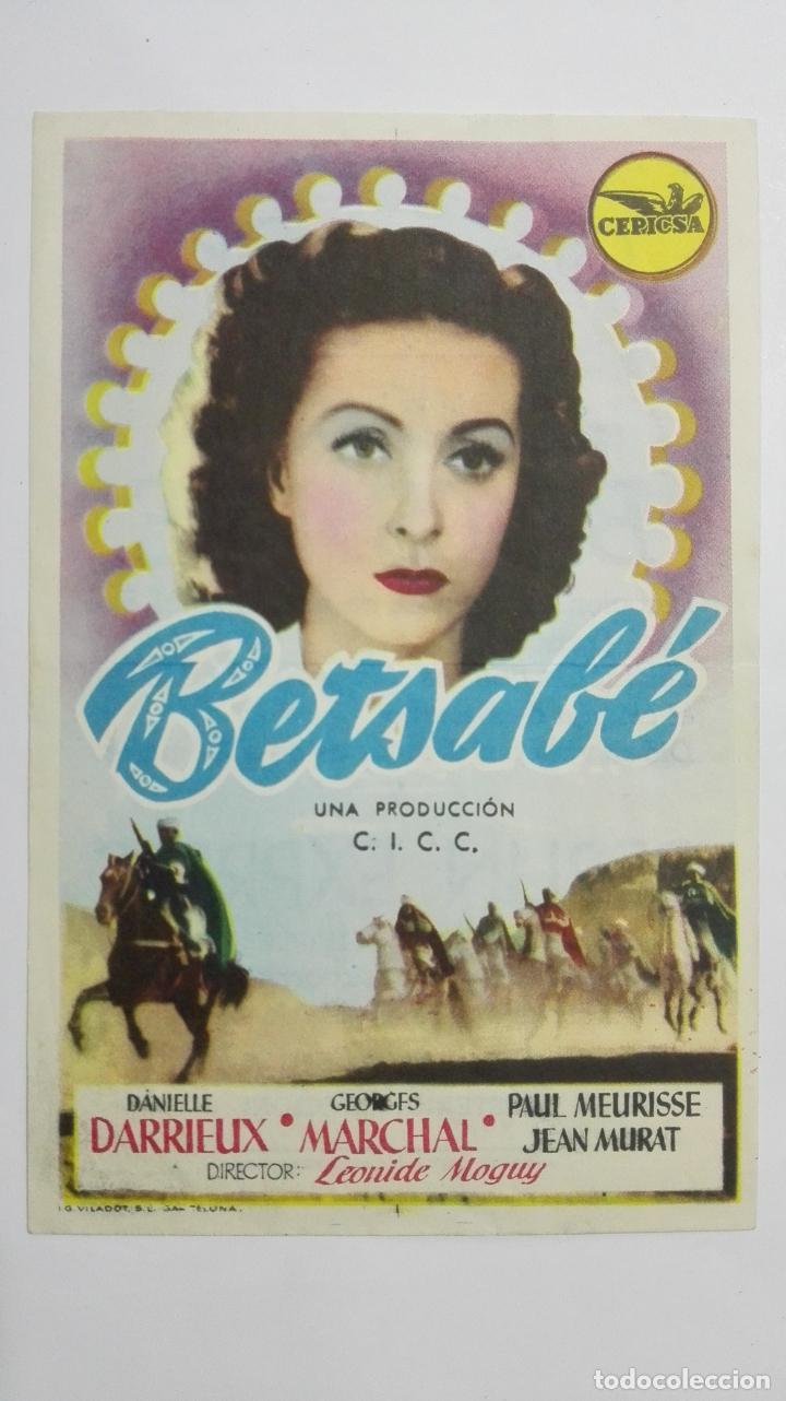  Flyers Publicitaires de films Anciens: BETSABE, PUBLICIDAD CINEMA REX, VILLAROBLEDO