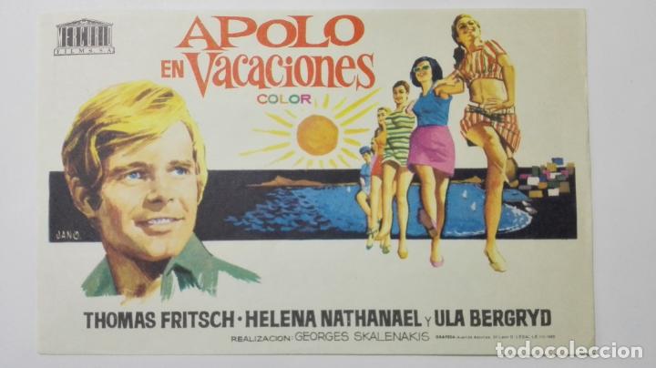 Flyers Publicitaires de films Anciens: APOLO EN VACACIONES A&Ntilde;O 1969, SIN PUBLICIDAD