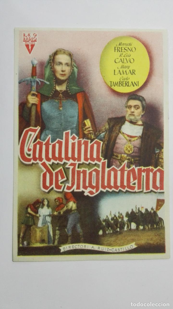  Flyers Publicitaires de films Anciens: CATALINA DE INGLATERRA CON MARUCHI FRESNO, A&Ntilde;OS 50, SIN PUBLICIDAD