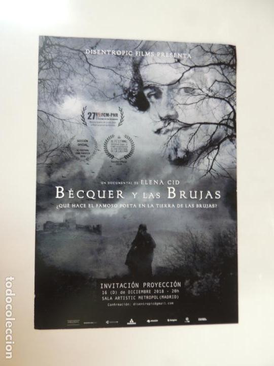 Cine: becquer y las brujas - folleto de mano original - elena cid documental - Foto 1