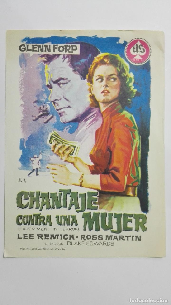  Flyers Publicitaires de films Anciens: CHANTAJE CONTRA UNA MUJER CON CLENN FORD, A&Ntilde;OS 60, SIN PUBLICIDAD