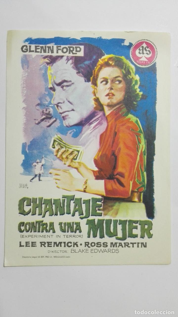  Flyers Publicitaires de films Anciens: CHANTAJE CONTRA UNA MUJER CON CLENN FORD, A&Ntilde;OS 60, SIN PUBLICIDAD