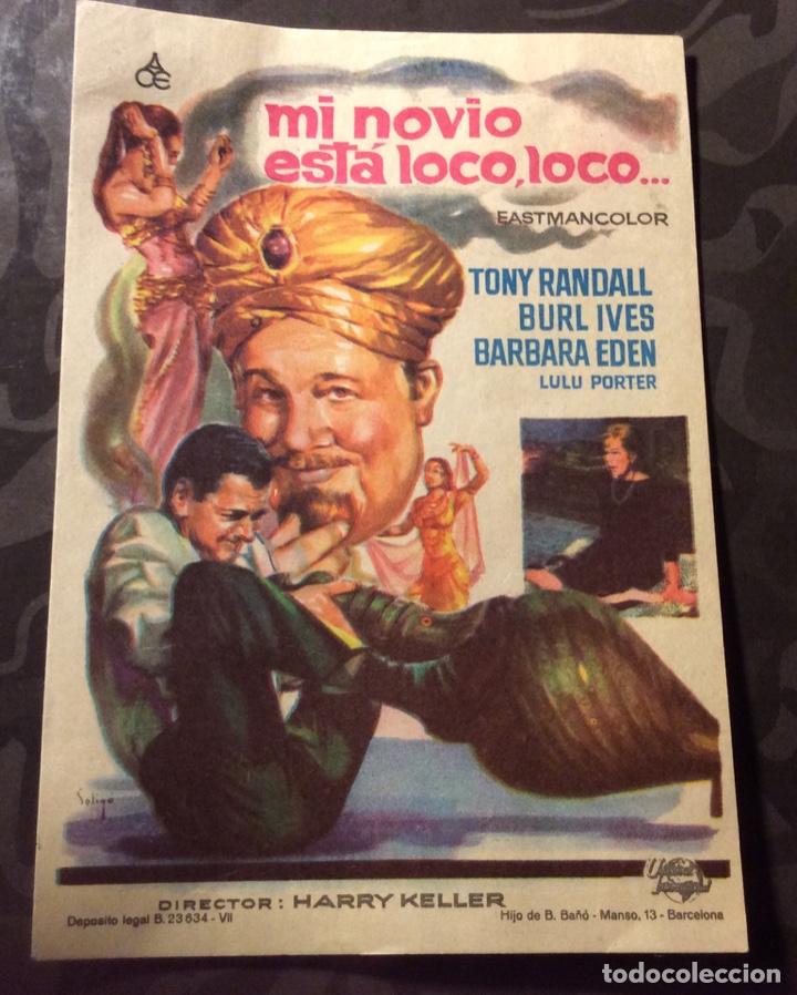  Flyers Publicitaires de films Anciens: FOLLETO DE MANO MI NOVIO ESTA LOCO, LOCO....  SIN PUBLICIDAD