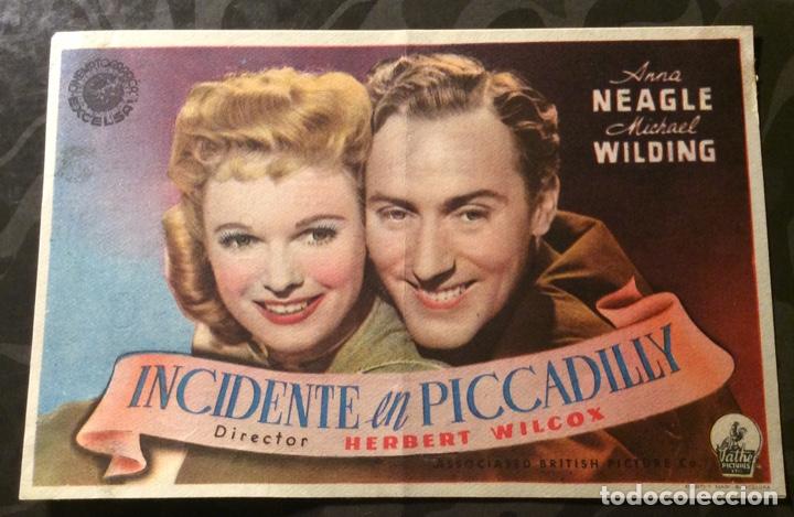  Flyers Publicitaires de films Anciens: FOLLETO DE MANO INCIDENTE EN PICADILLY. .PUBLICIDAD TEXAS CINEMA