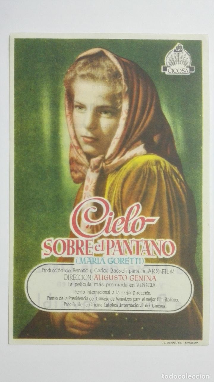  Flyers Publicitaires de films Anciens: CIELO SOBRE EL PANTANO CON MARIA GORETTI, PUBLICIDAD CINE NAVARRO Y GRAN TEATRO, VILLAROBLEDO