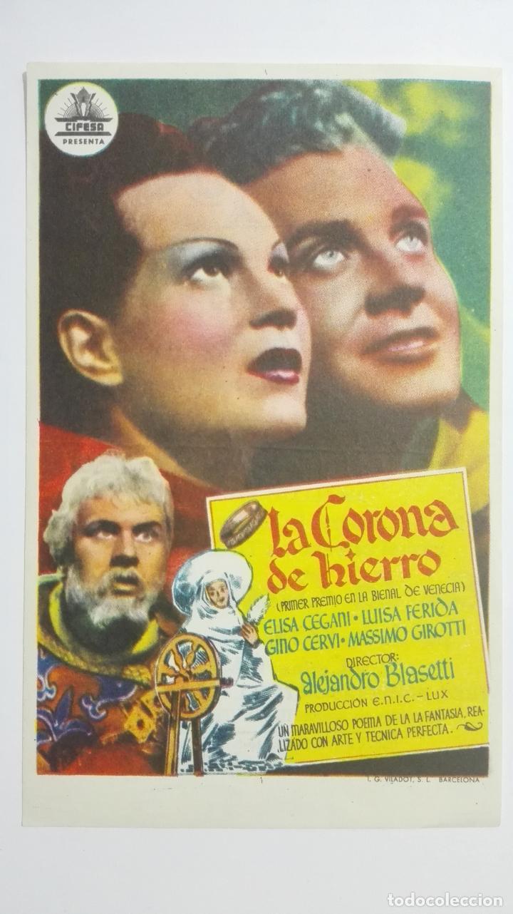  Flyers Publicitaires de films Anciens: LA CORONA DE HIERRO CON ELISA CEGANI, A&Ntilde;O 1953, PUBLICIDAD CINE REX