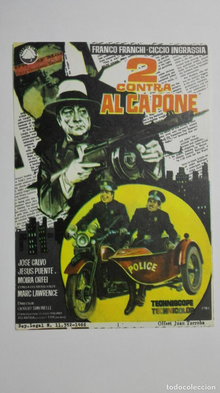  Flyers Publicitaires de films Anciens: 2 CONTRA ALCAPONE CON JOSE CALVO, SIN PUBLICIDAD