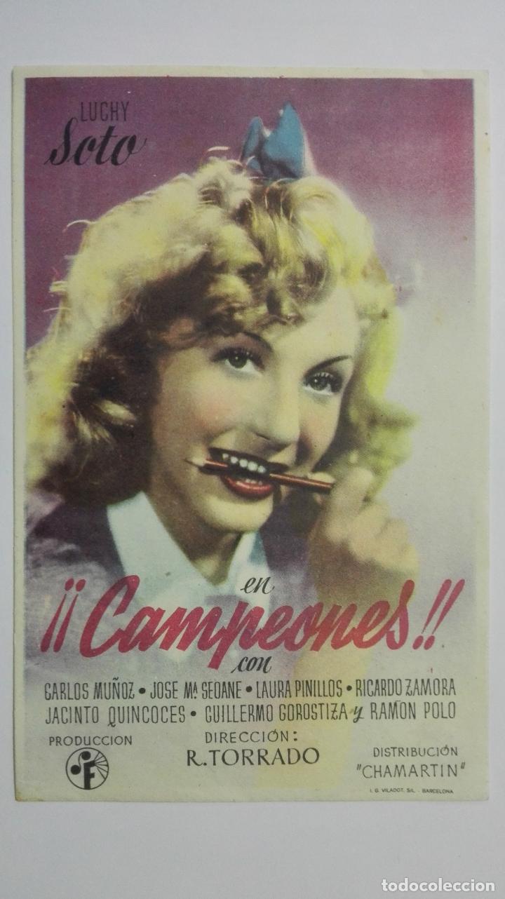  Flyers Publicitaires de films Anciens: CAMPEONES CON CARLOS MU&Ntilde;OZ, SIN PUBLICIDAD