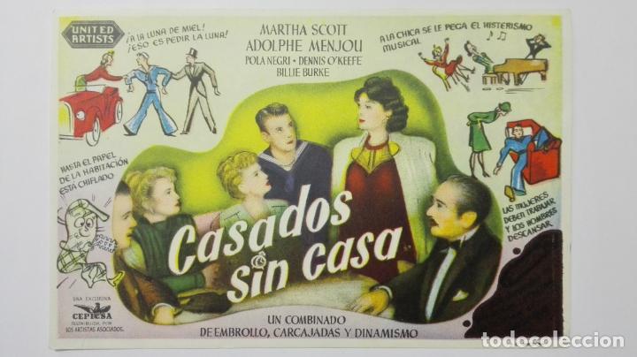  Flyers Publicitaires de films Anciens: CASADOS SIN CASA, SIN PUBLICIDAD