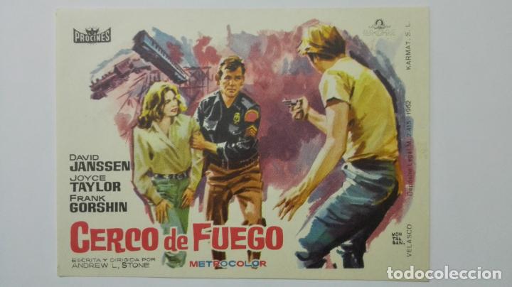  Flyers Publicitaires de films Anciens: CERCO DE FUEGO, SIN PUBLICIDAD