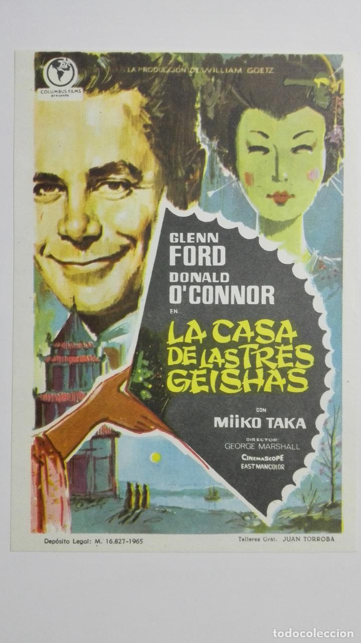  Foglietti di film di film antichi di cinema: LA CASA DE LAS TRES GEISHAS, SIN PUBLICIDAD