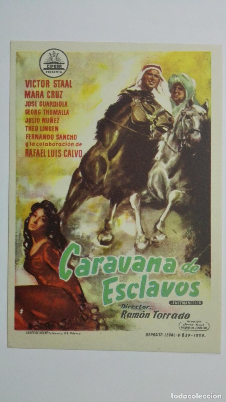  Foglietti di film di film antichi di cinema: CARAVANA DE ESCLAVOS, SIN PUBLICIDAD