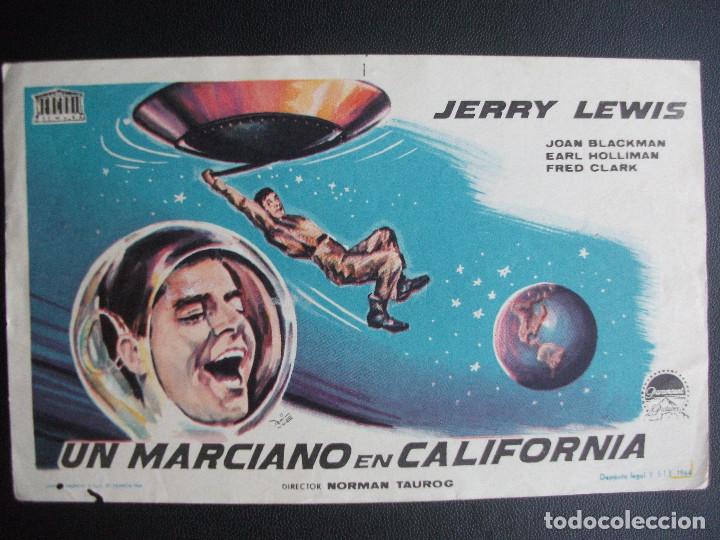  Foglietti di film di film antichi di cinema: UN MARCIANO EN CALIFORNIA, JERRY LEWIS