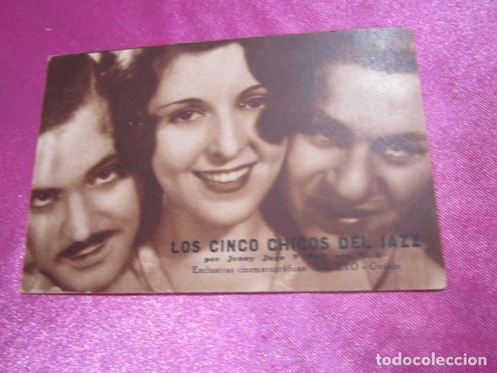Cine: LOS CINCO CHICOS DEL JAZZ PROGRAMA DE CINE TARJETA C16 - Foto 2