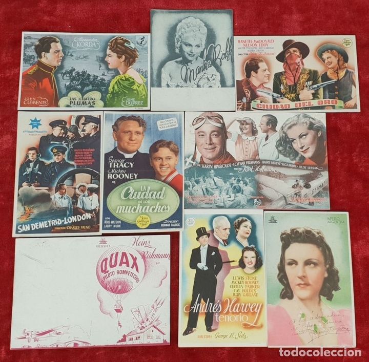 Cine: COLECCI&Oacute;N DE 69 FOLLETOS DE MANO. PROGRAMAS DE CINE. CIRCA 1950. - Foto 2