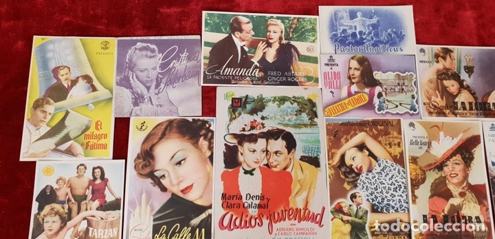 Cine: COLECCI&Oacute;N DE 69 FOLLETOS DE MANO. PROGRAMAS DE CINE. CIRCA 1950. - Foto 4