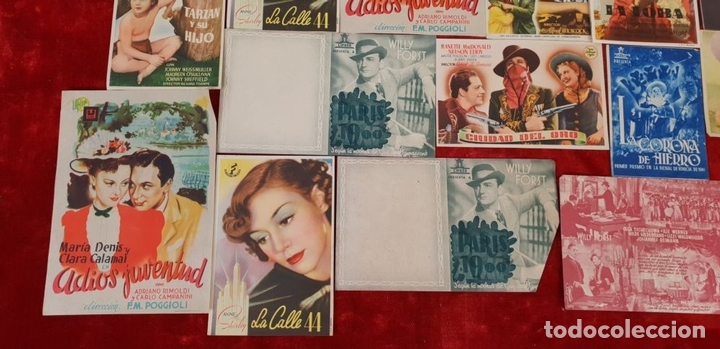 Cine: COLECCI&Oacute;N DE 69 FOLLETOS DE MANO. PROGRAMAS DE CINE. CIRCA 1950. - Foto 5