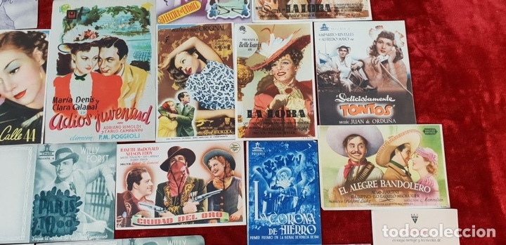 Cine: COLECCI&Oacute;N DE 69 FOLLETOS DE MANO. PROGRAMAS DE CINE. CIRCA 1950. - Foto 6