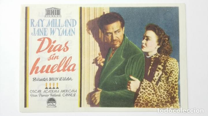  Foglietti di film di film antichi di cinema: FOLLETO DE CINE, DIAS SIN HUELLA, A&Ntilde;OS 50, ORIGINAL, PUBLICIDAD GRAN TEATRO - VILLAROBLEDO,