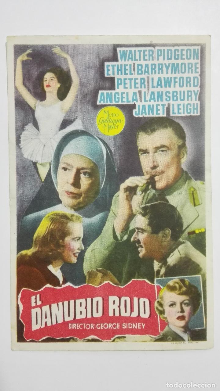  Foglietti di film di film antichi di cinema: FOLLETO DE CINE, EL DANUBIO ROJO, A&Ntilde;OS 50, ORIGINAL, PUBLICIDAD CINE AVENIDA