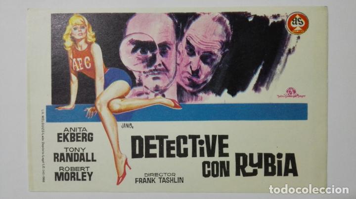 Cine: FOLLETO DE CINE, DETECTIVE CON RUBIA, A&Ntilde;OS 60, ORIGINAL, SIN PUBLICIDAD