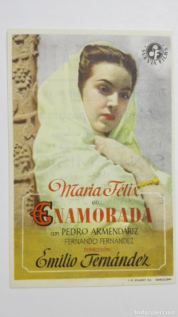 Cine: FOLLETO DE CINE, ENAMORADA, A&Ntilde;OS 50, ORIGINAL, PUBLICIDAD GRAN TEATRO - VILLAROBLEDO