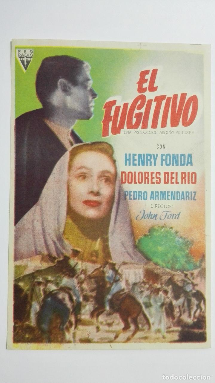 Cinema: FOLLETO DE CINE, EL FUGITIVO, ORIGINAL SIN PUBLICIDAD