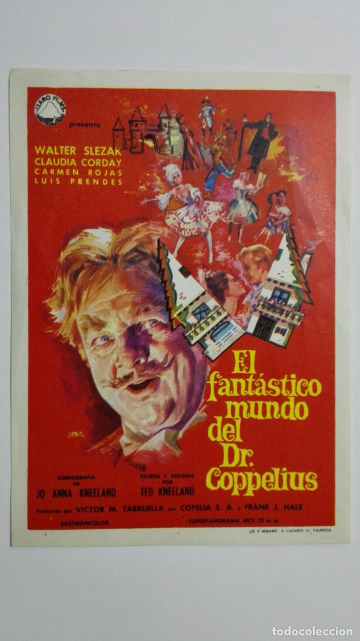 Cinema: FOLLETO DE CINE, EL FANTASTICO MUNDO DEL DR COPPELIUS, ORIGINAL SIN PUBLICIDAD