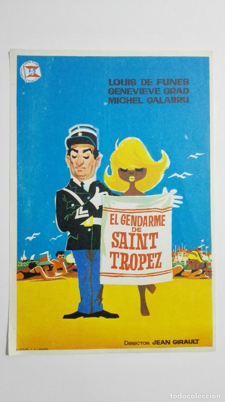 Cinema: FOLLETO DE CINE, EL GENDARME DE SAINT TROPEZ, ORIGINAL SIN PUBLICIDAD