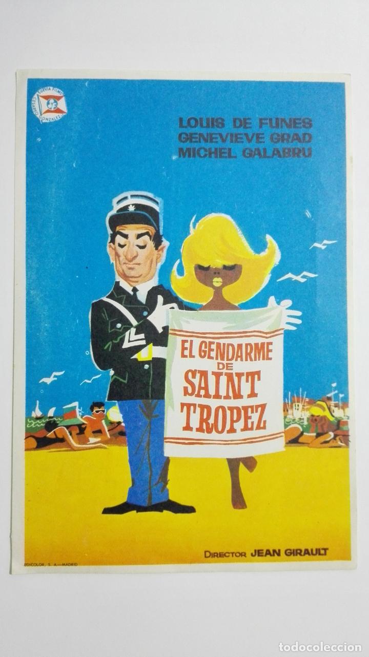 Cinema: FOLLETO DE CINE, EL GENDARME DE SAINT TROPEZ, ORIGINAL SIN PUBLICIDAD