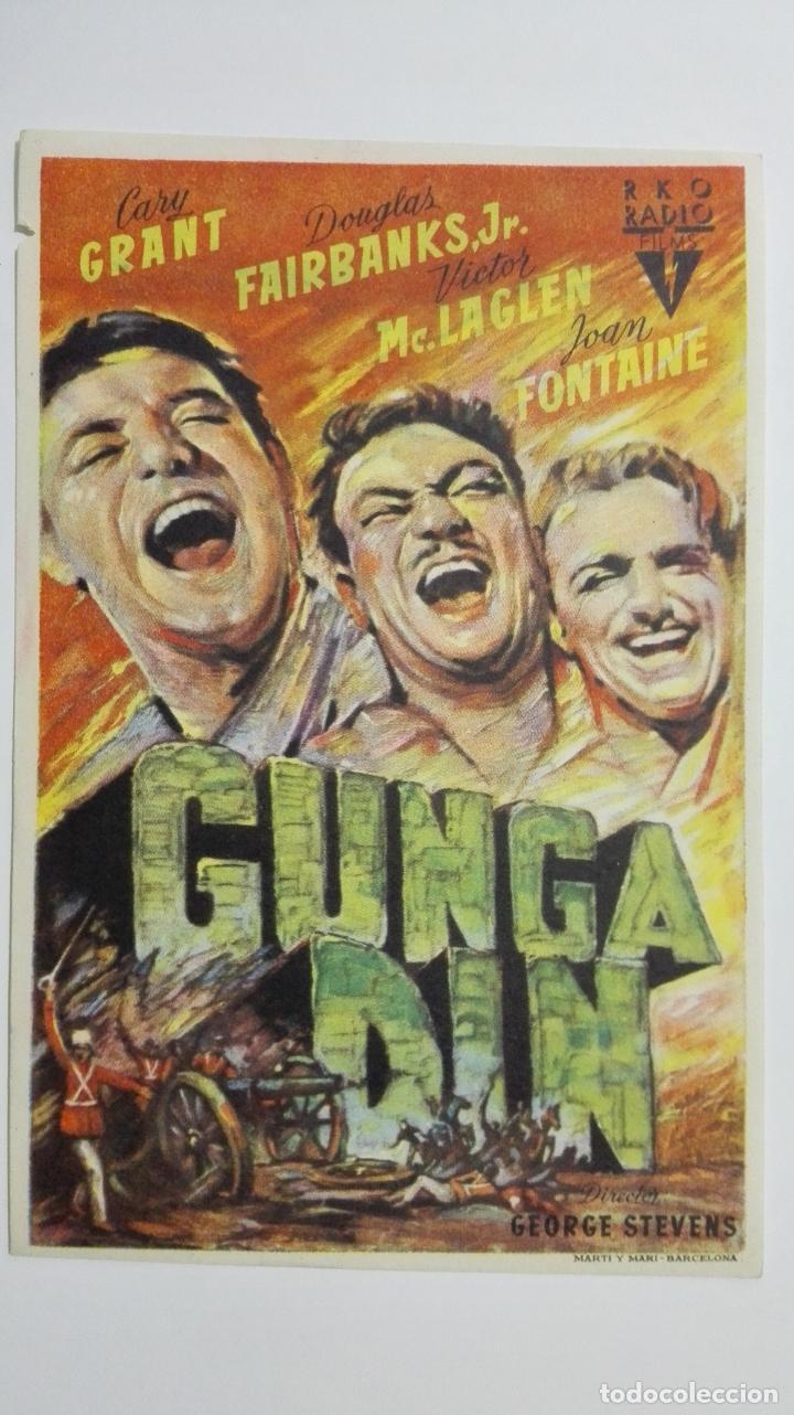 Cinema: FOLLETO DE CINE, GUNGA DIN, ORIGINAL SIN PUBLICIDAD, A&Ntilde;OS 50