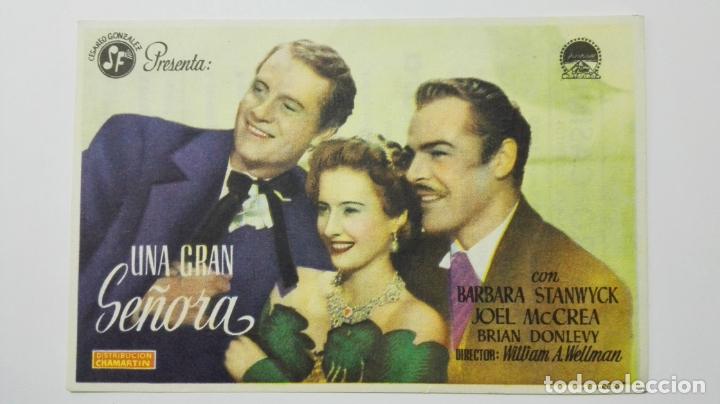 Cinema: FOLLETO DE CINE, UNA GRAN SE&Ntilde;ORA, ORIGINAL PUBLICIDAD TEATRO CASINO, A&Ntilde;OS 40