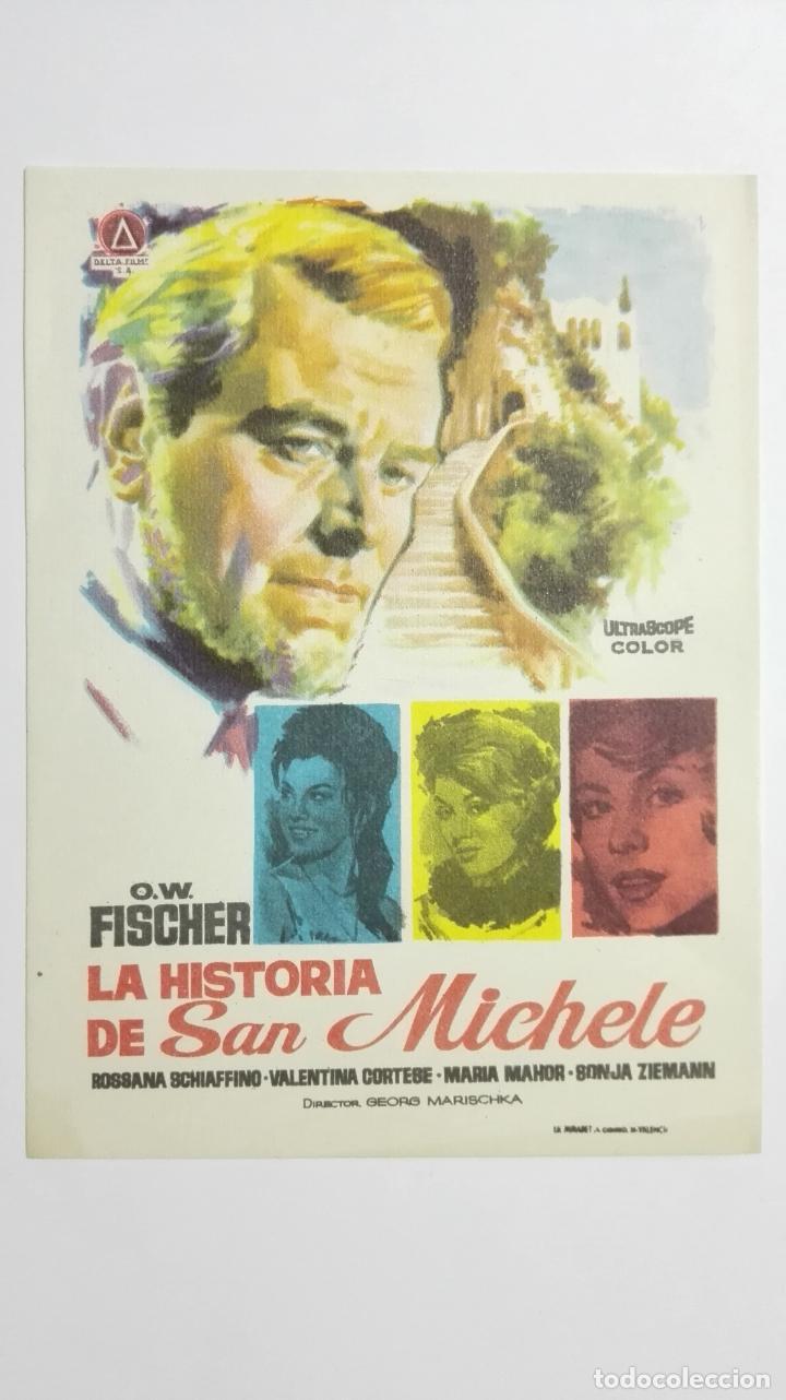 Cinema: FOLLETO DE CINE, LA HISTORIA DE SAN MICHELE, ORIGINAL SIN PUBLICIDAD, A&Ntilde;OS 60