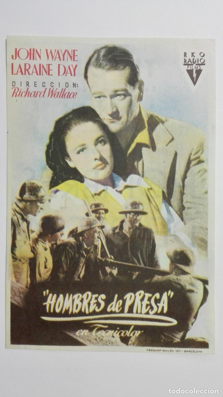 Cinema: FOLLETO DE CINE, HOMBRES DE PRESA, ORIGINAL PUBLICIDAD CINE TIVOLI A&Ntilde;OS 50
