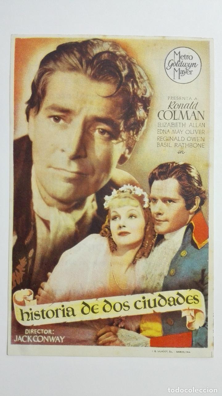 Cinema: FOLLETO DE CINE, HISTORIA DE DOS CIUDADES, ORIGINAL PUBLICIDAD CINE TIVOLI,  A&Ntilde;OS 50