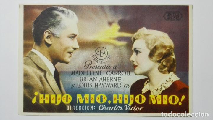 Cinema: FOLLETO DE CINE, HIJO MIO, HIJO MIO, ORIGINAL SIN PUBLICIDAD, A&Ntilde;OS 50